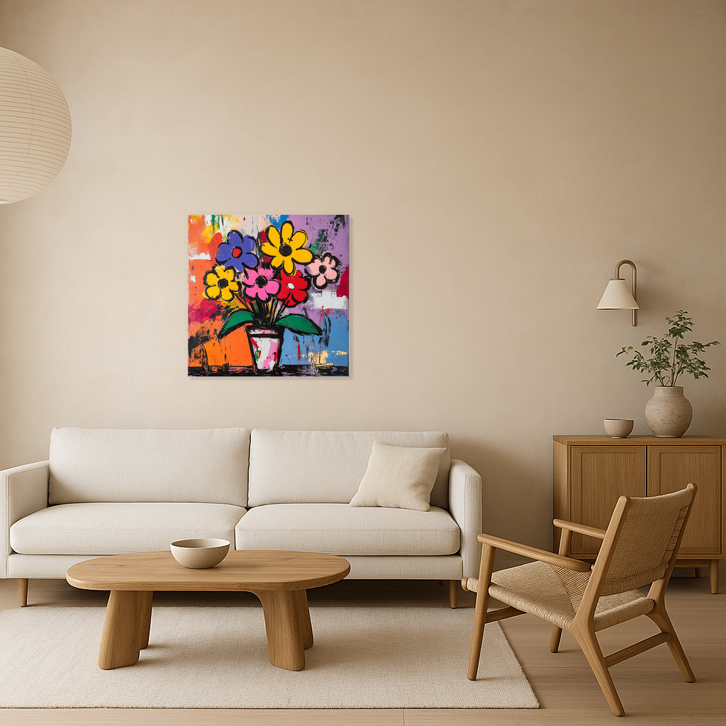 Bloemenexplosie in Vrolijke Kleuren