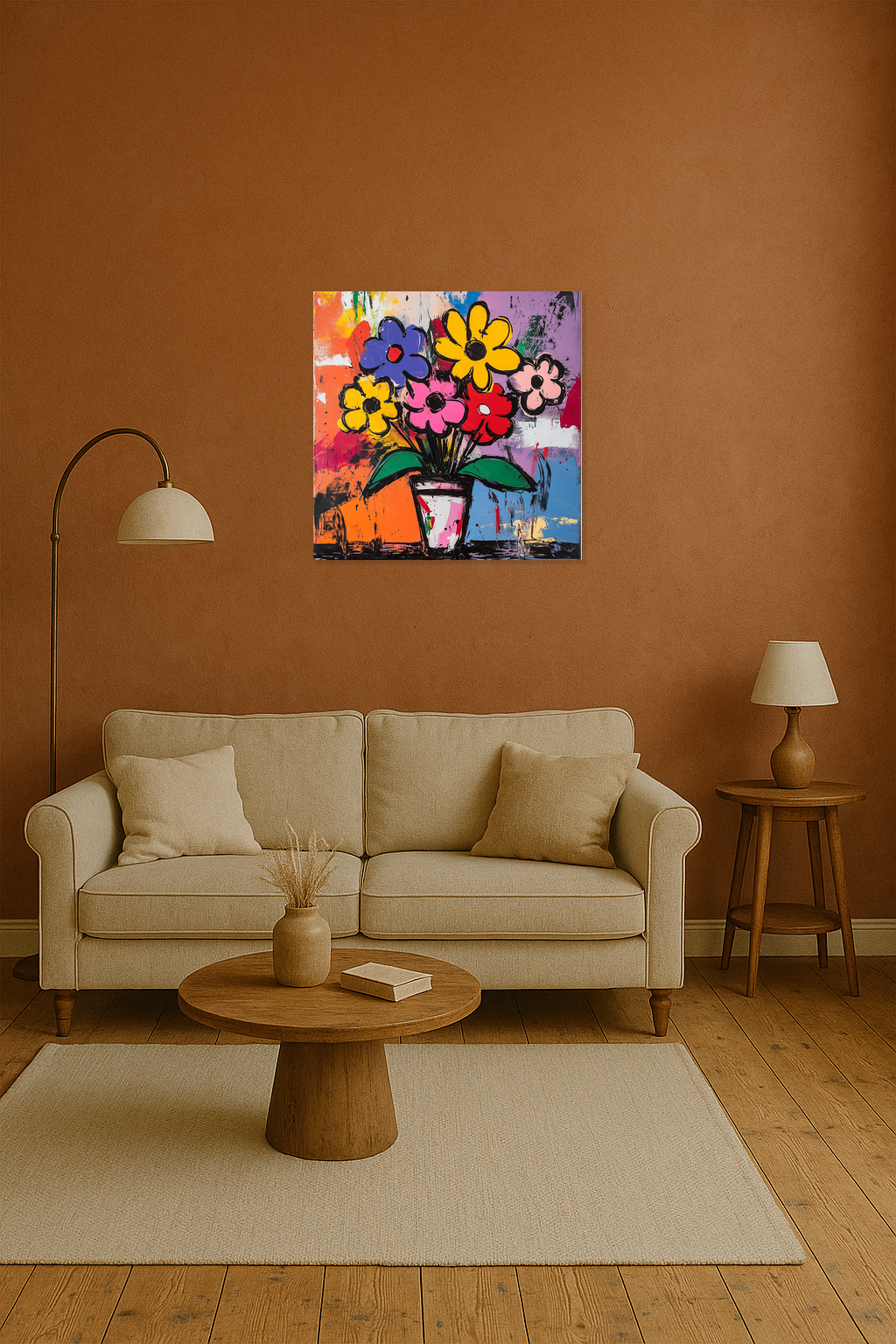 Bloemenexplosie in Vrolijke Kleuren