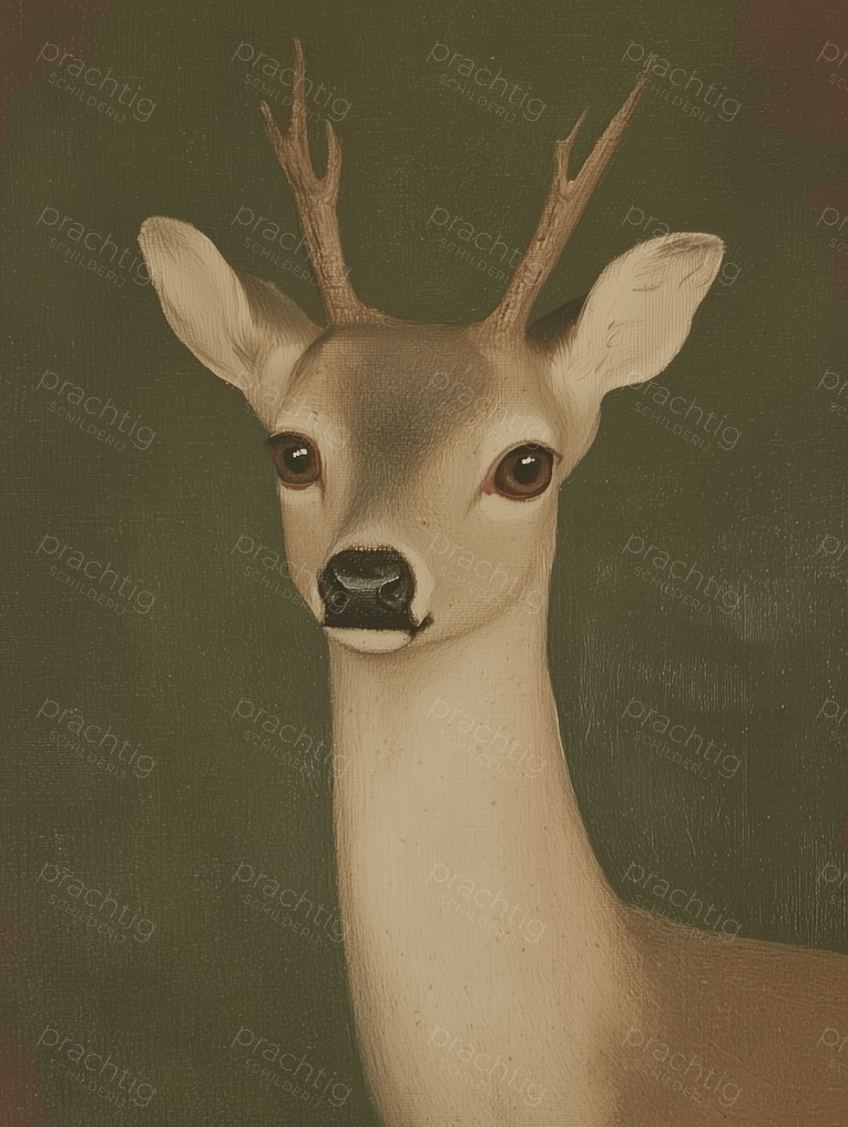 Jong hert kijkt nieuwsgierig