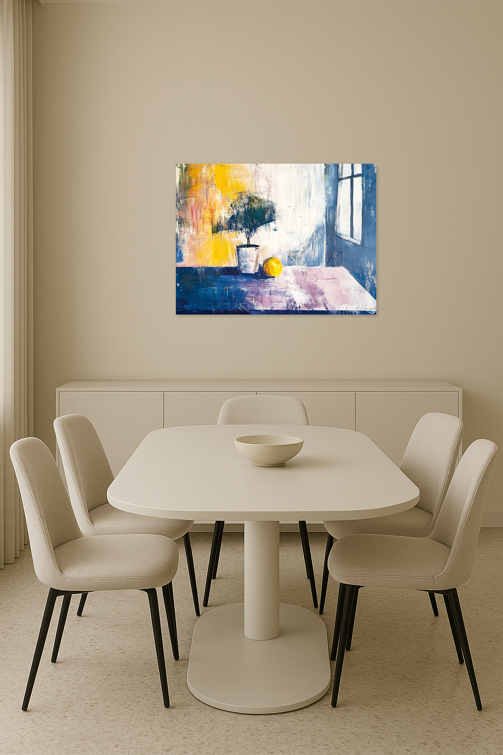 Citroen op tafel bij raam