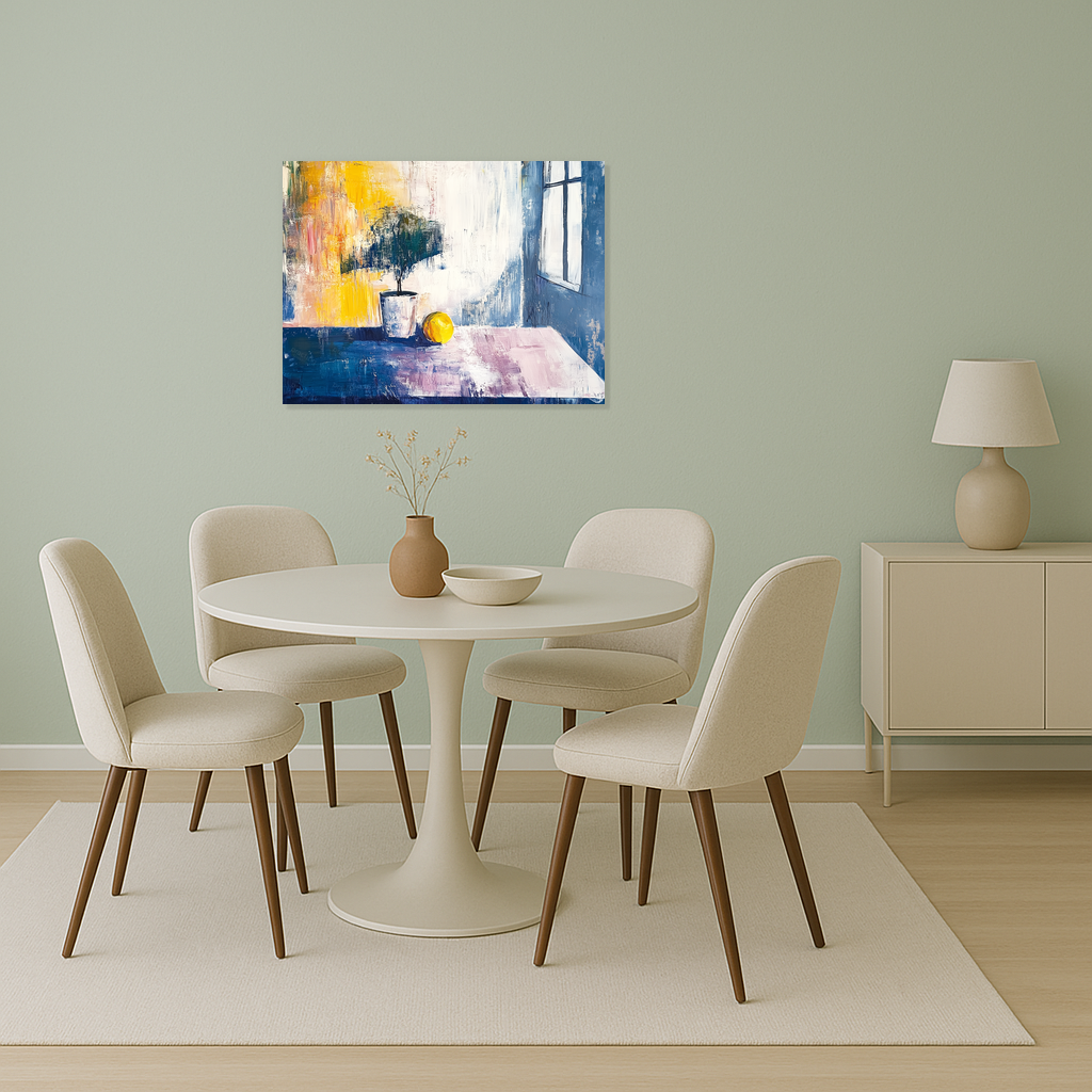 Citroen op tafel bij raam