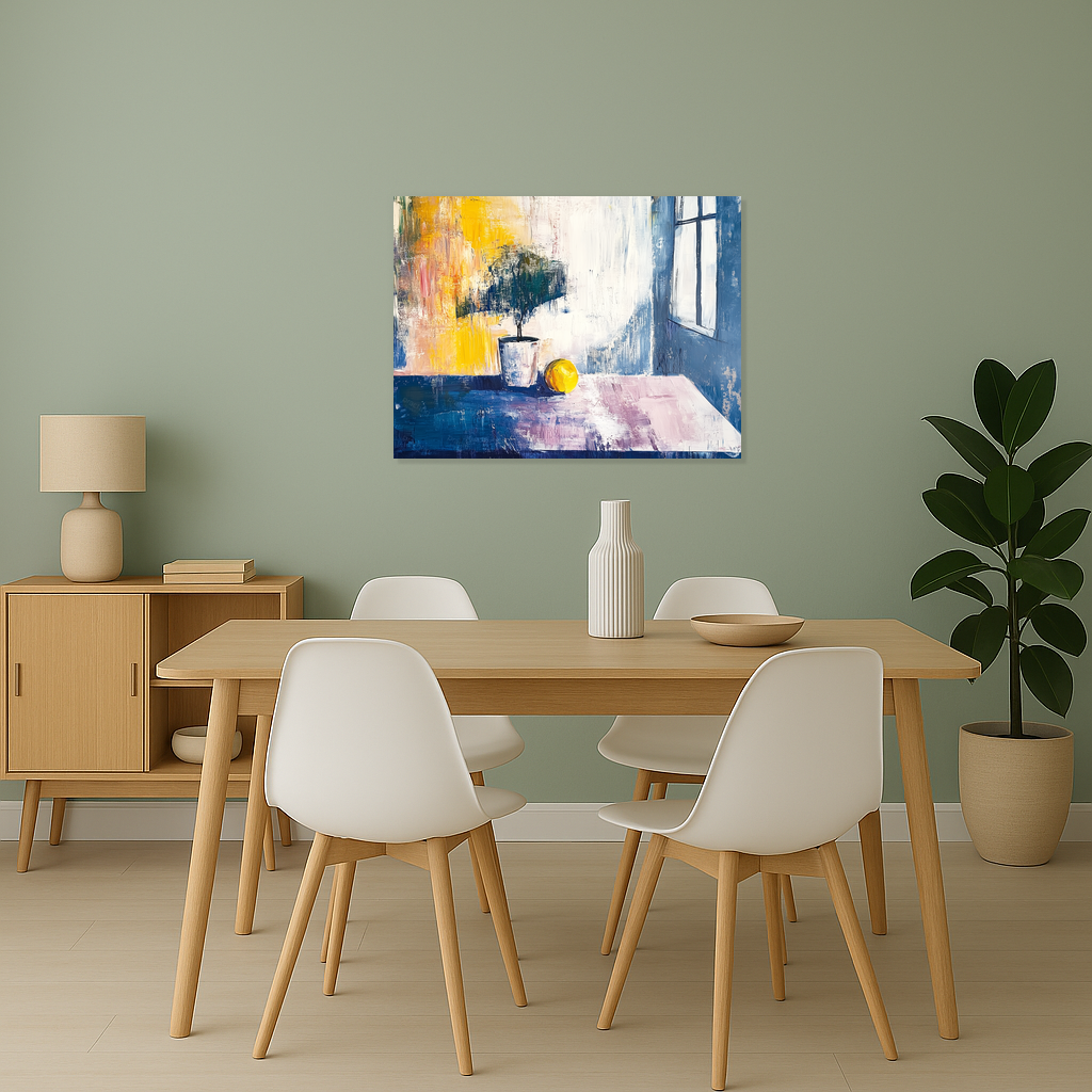 Citroen op tafel bij raam
