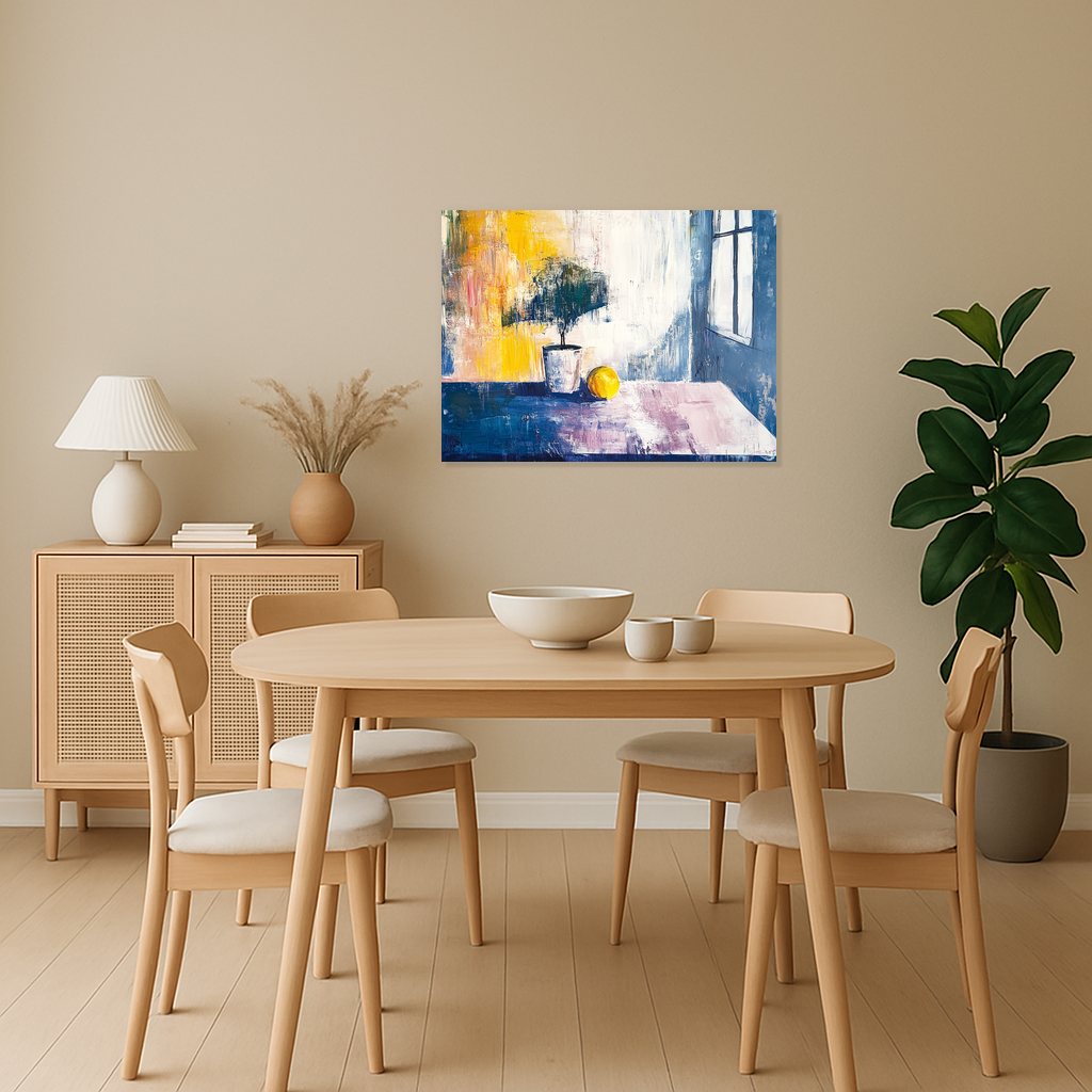 Citroen op tafel bij raam