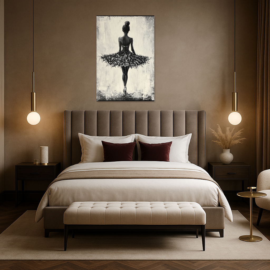 Ballerina in Zwart-Wit Contrast
