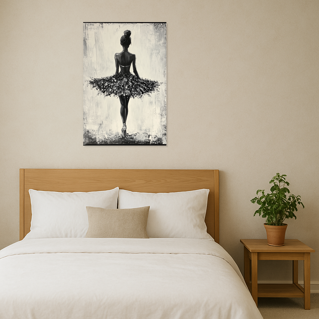 Ballerina in Zwart-Wit Contrast
