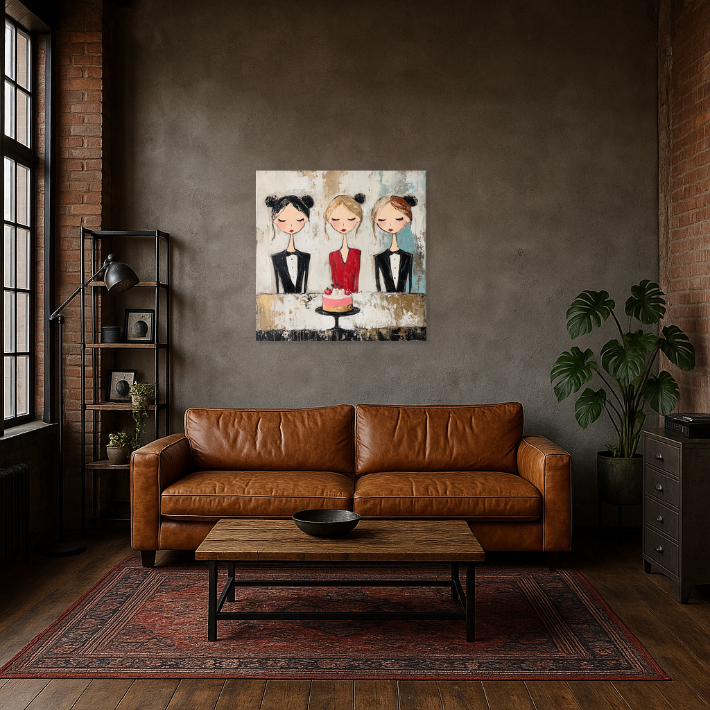 Drie Dames Met Taart