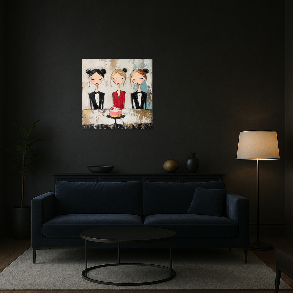 Drie Dames Met Taart