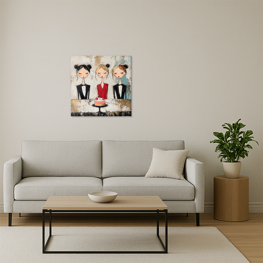 Drie Dames Met Taart