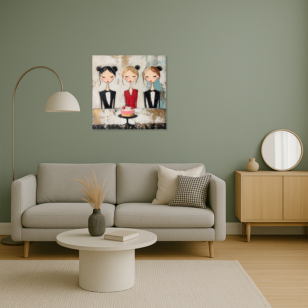 Drie Dames Met Taart