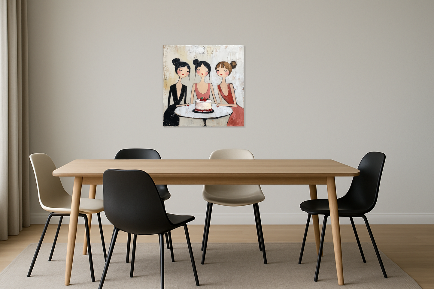 Dames met Taart en Vruchten