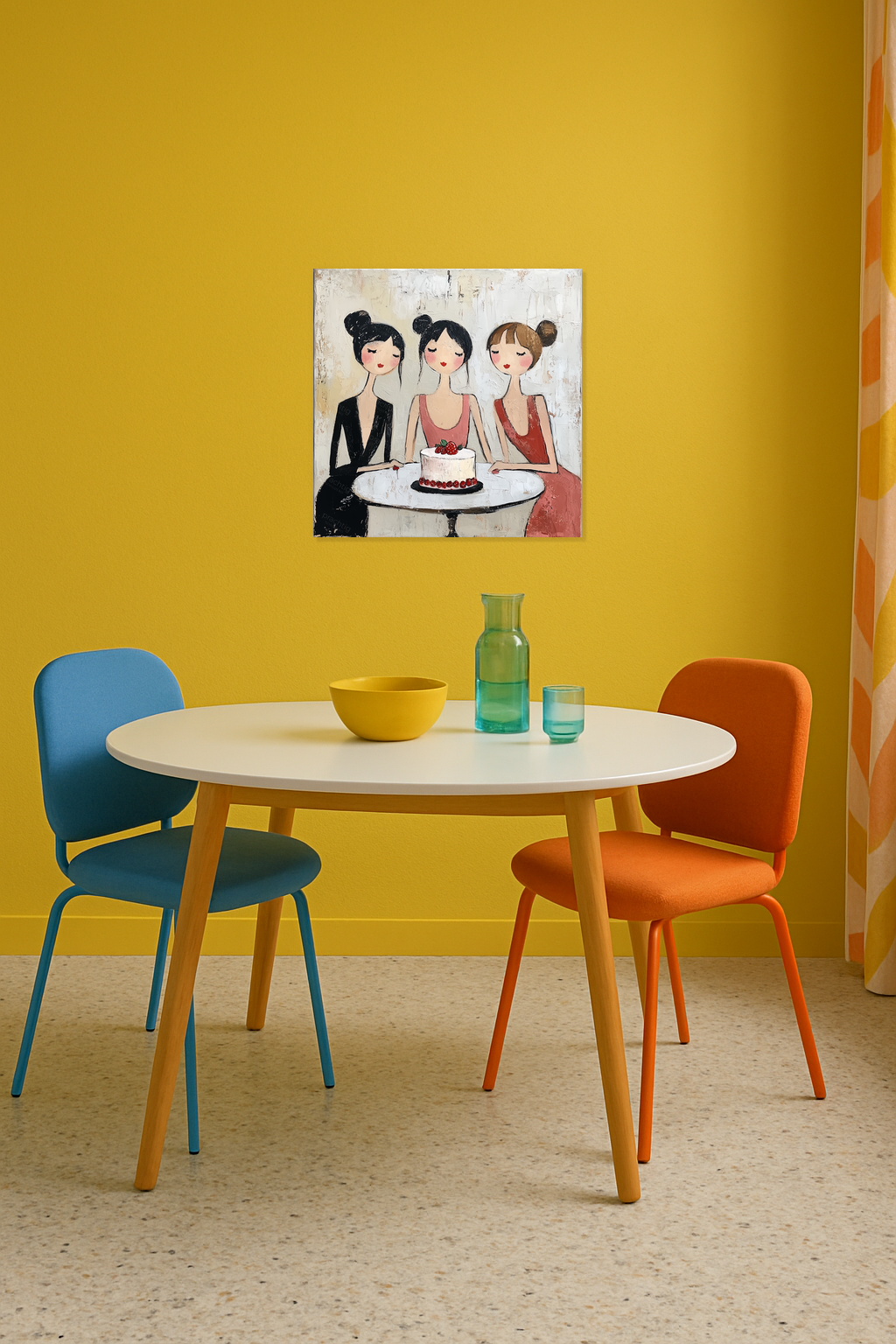 Dames met Taart en Vruchten