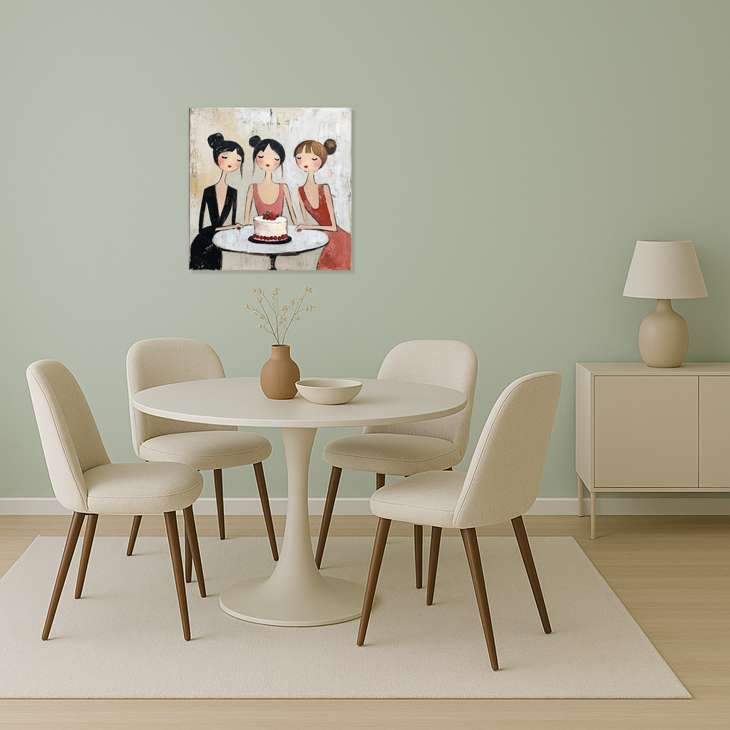 Dames met Taart en Vruchten