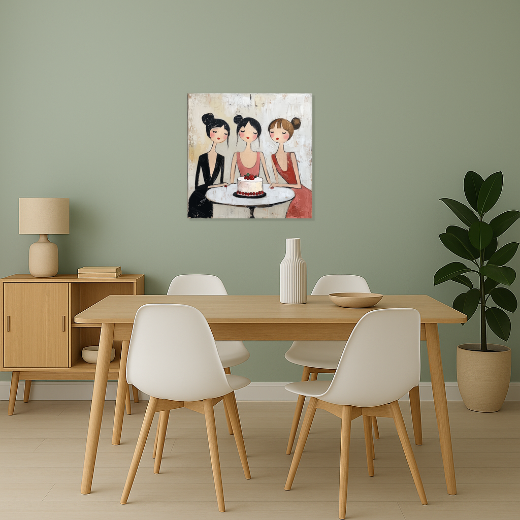 Dames met Taart en Vruchten