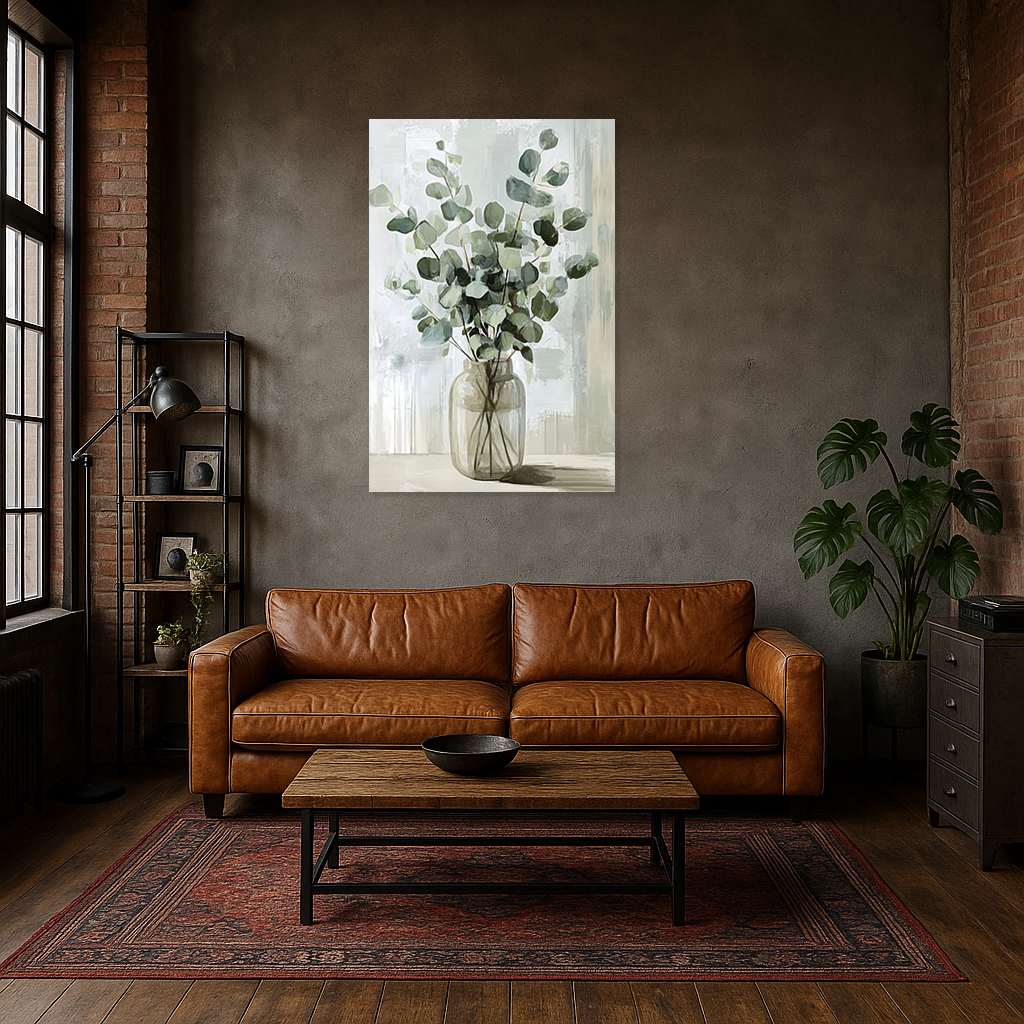 Eucalyptus in glazen vaas