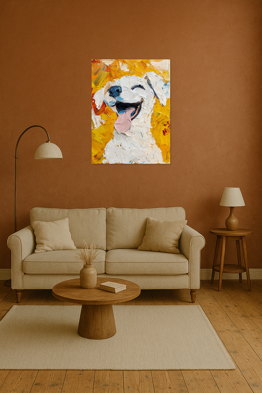 Blije Hond in Dikke Verf