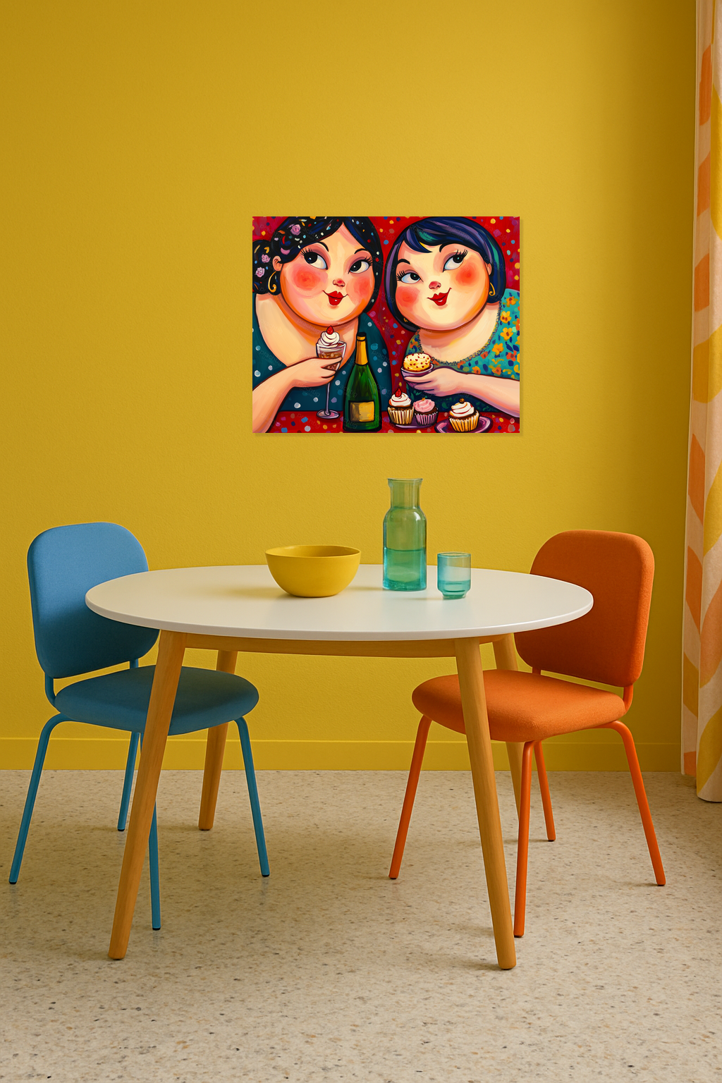 Feestelijke Vriendinnen en Zoetigheid