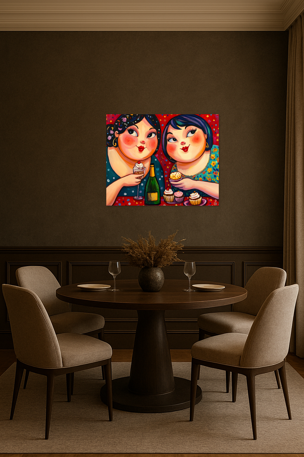 Feestelijke Vriendinnen en Zoetigheid