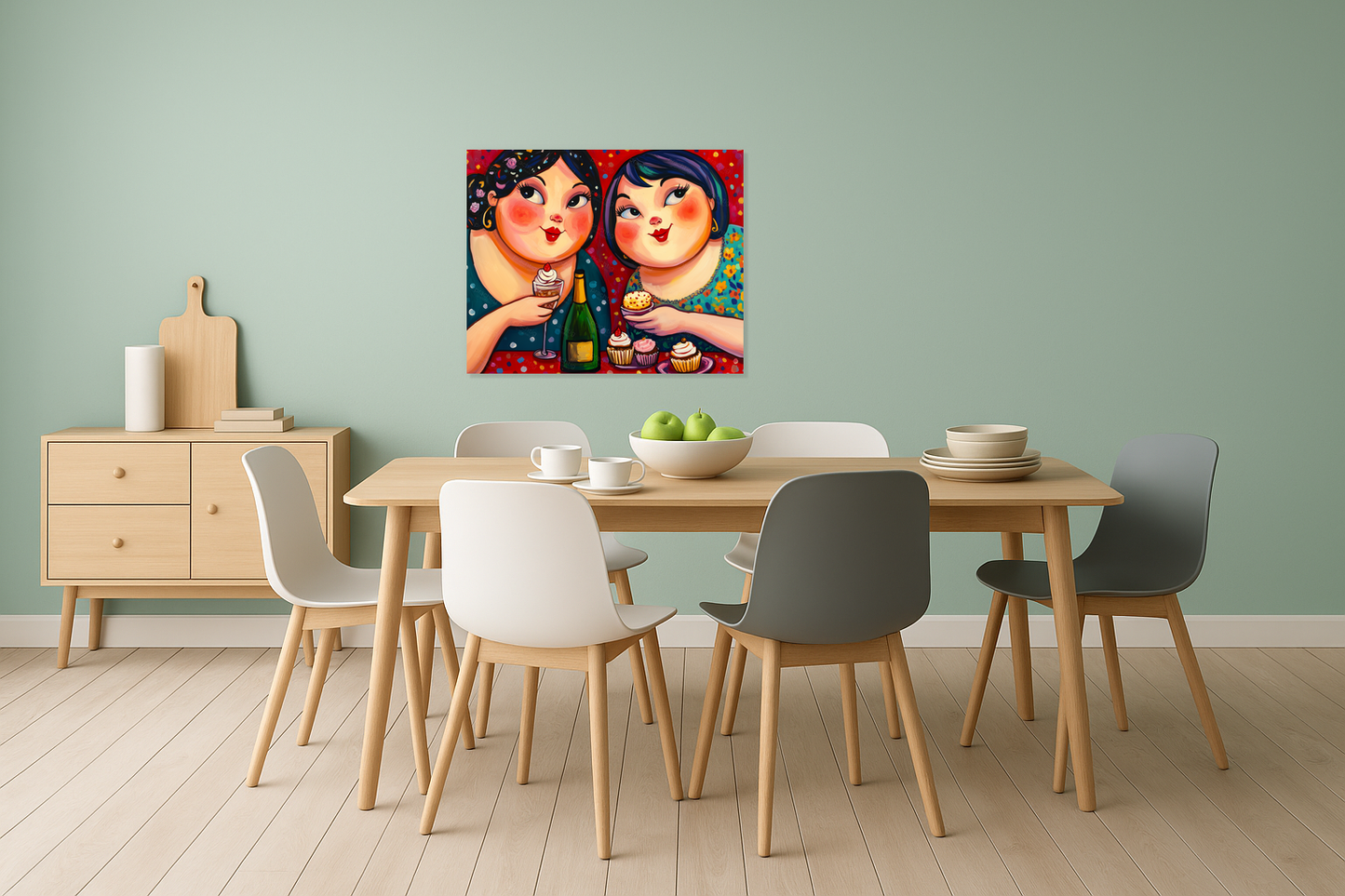 Feestelijke Vriendinnen en Zoetigheid