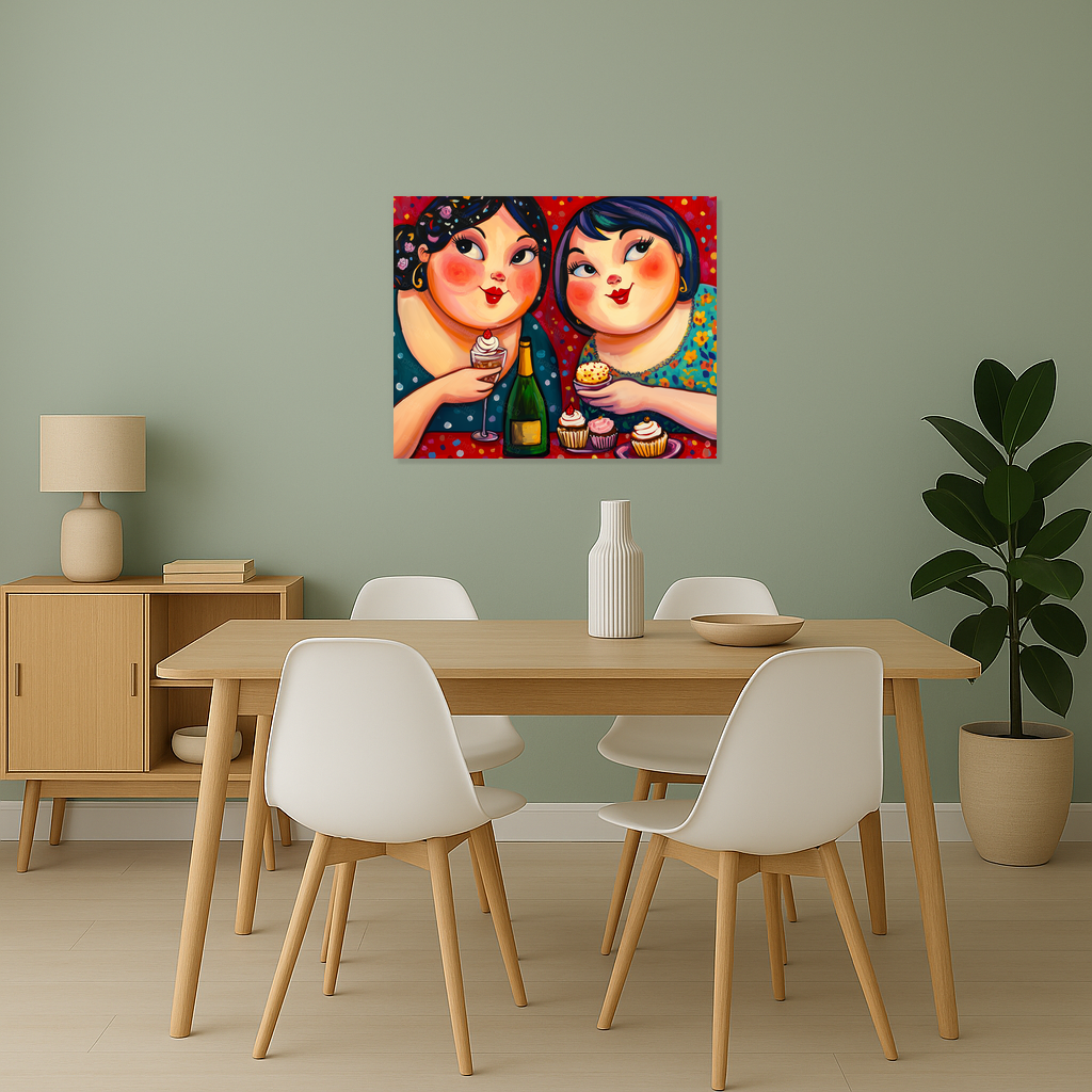 Feestelijke Vriendinnen en Zoetigheid