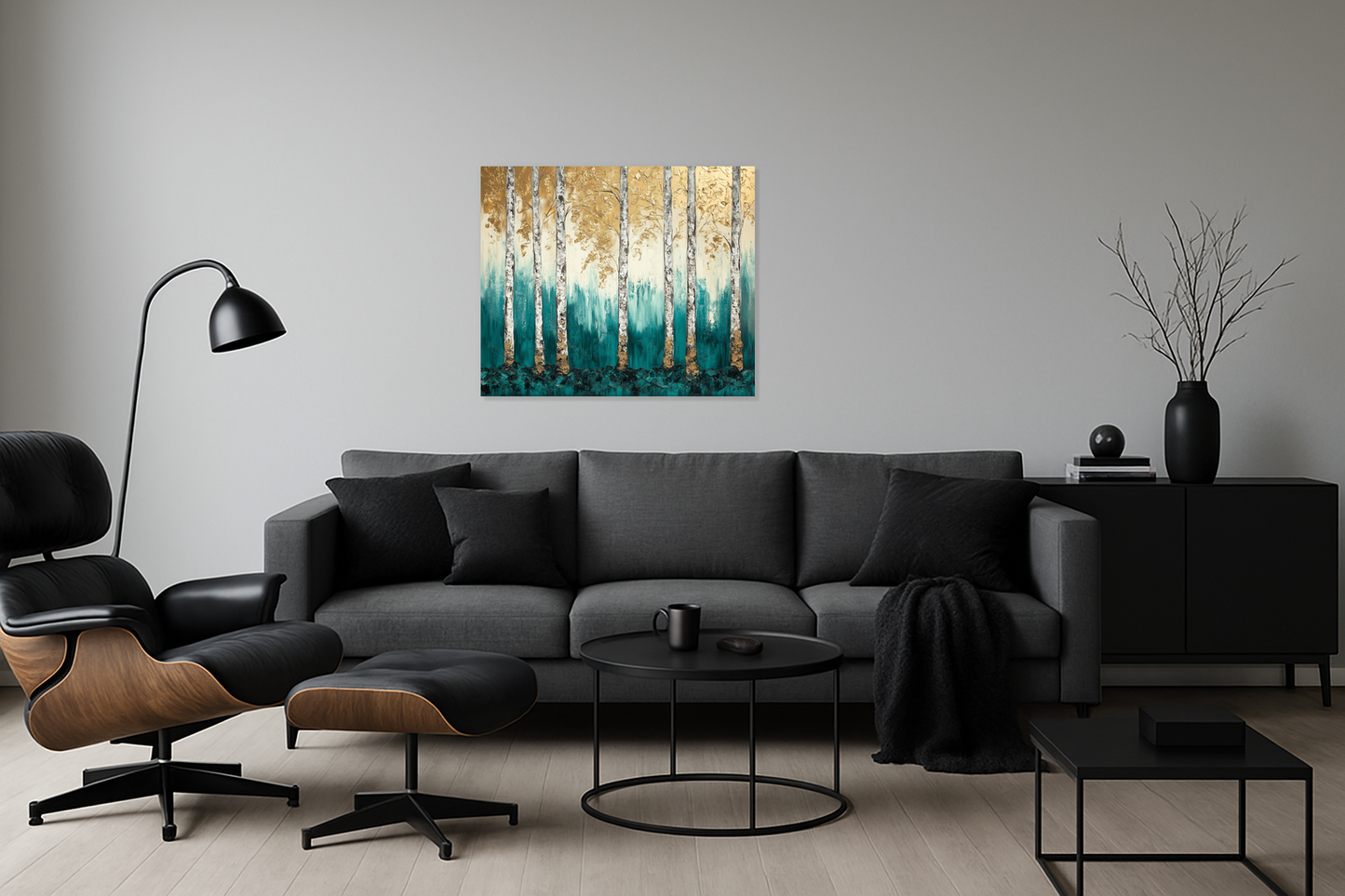Bomen in Turquoise en Goud