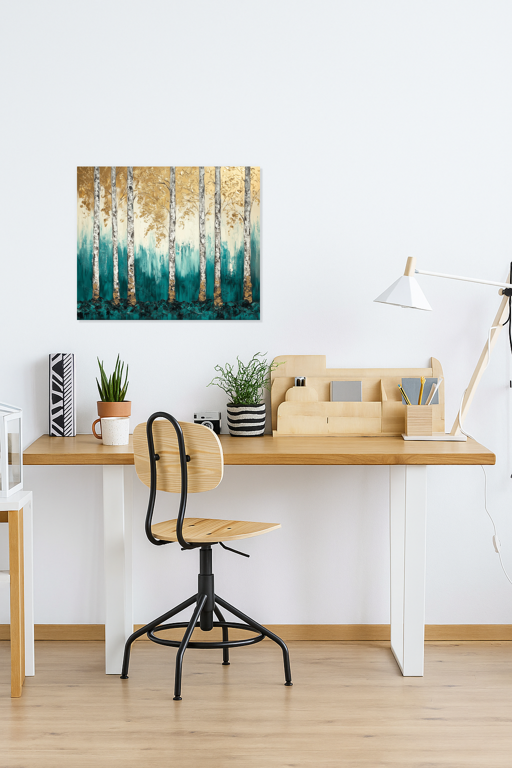Bomen in Turquoise en Goud
