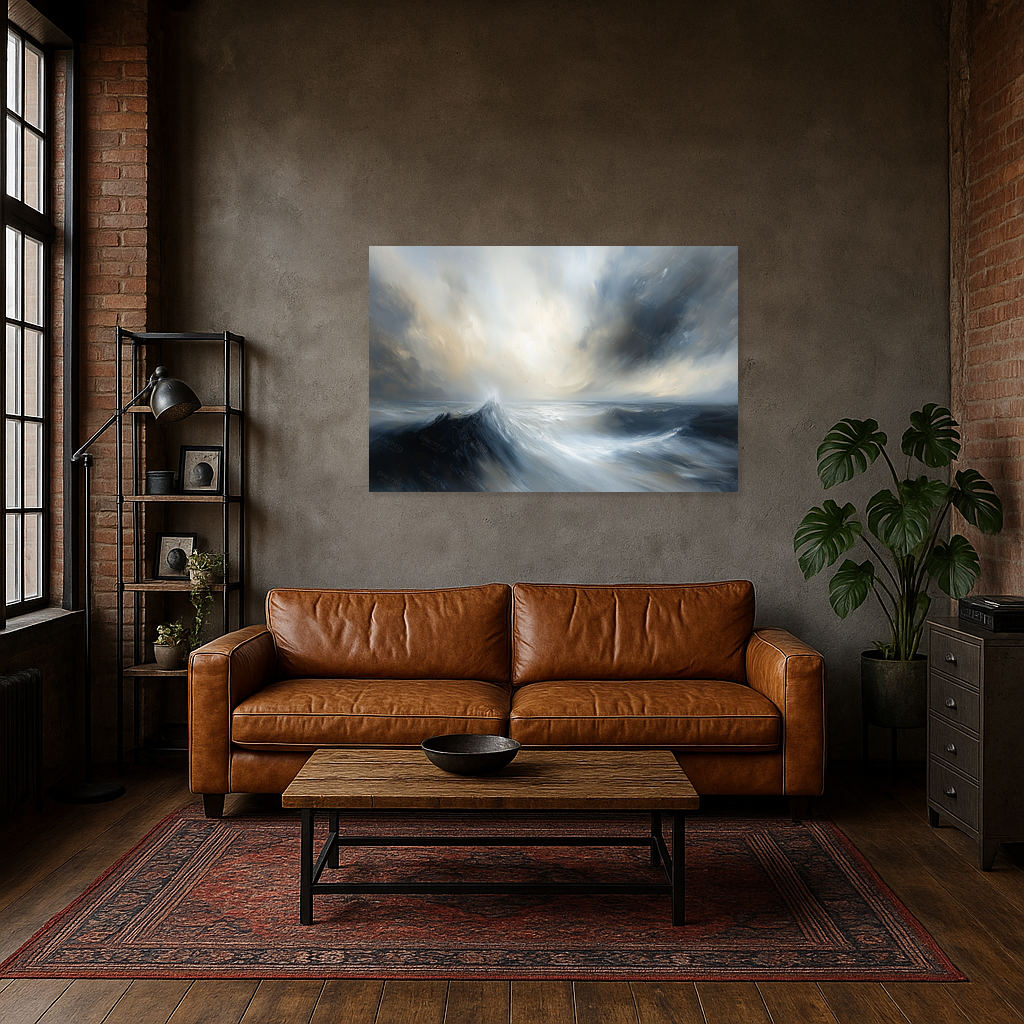 Dramatische Zee in Stormlicht