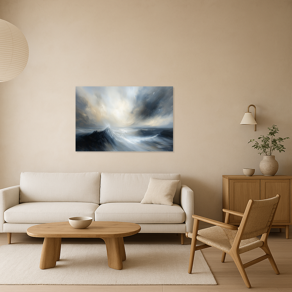 Dramatische Zee in Stormlicht
