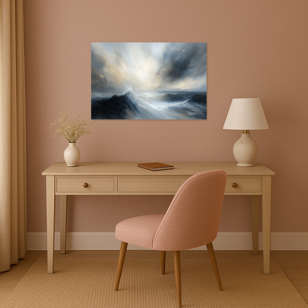 Dramatische Zee in Stormlicht