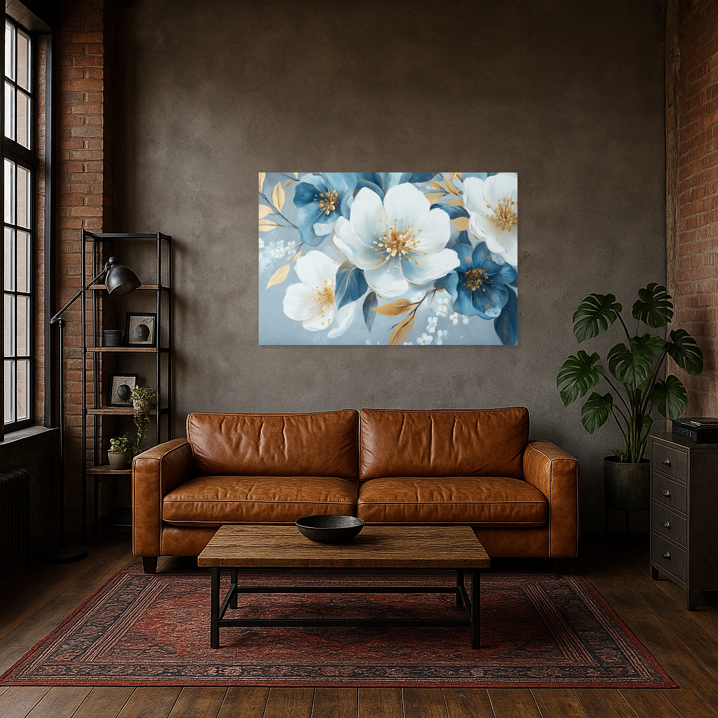 Bloemenpracht in Blauw en Goud