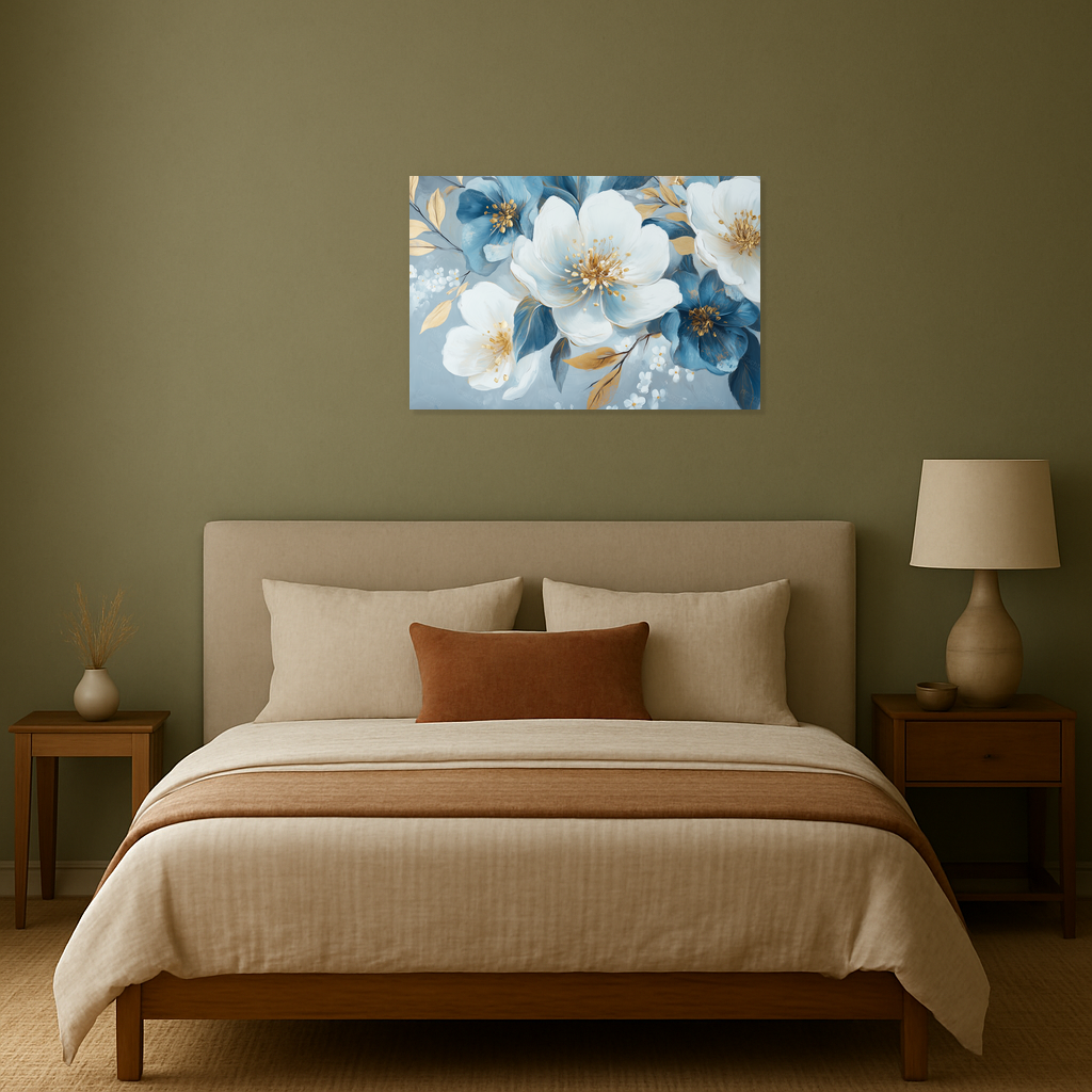 Bloemenpracht in Blauw en Goud