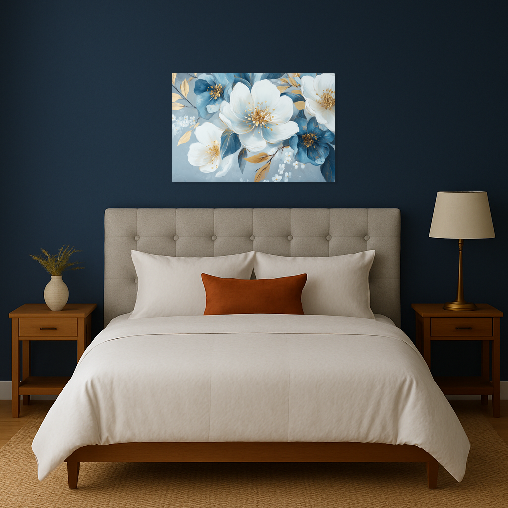 Bloemenpracht in Blauw en Goud