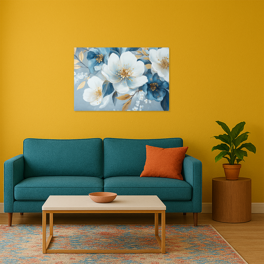 Bloemenpracht in Blauw en Goud