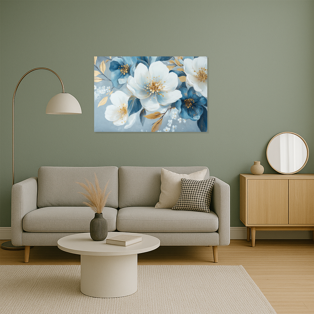 Bloemenpracht in Blauw en Goud