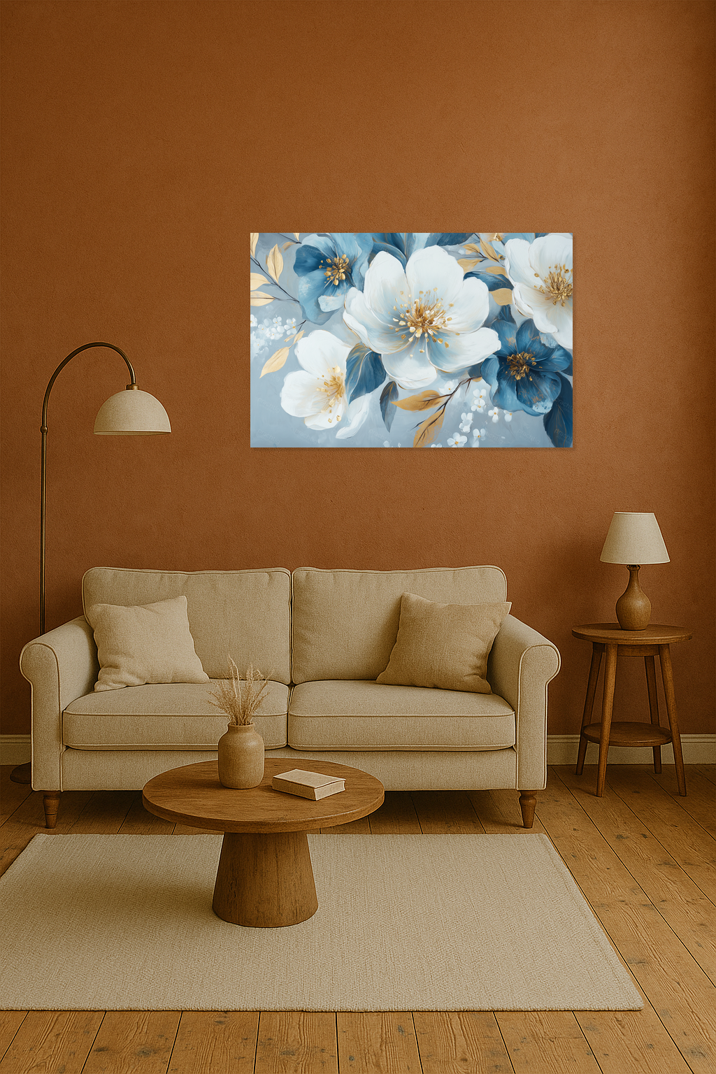 Bloemenpracht in Blauw en Goud