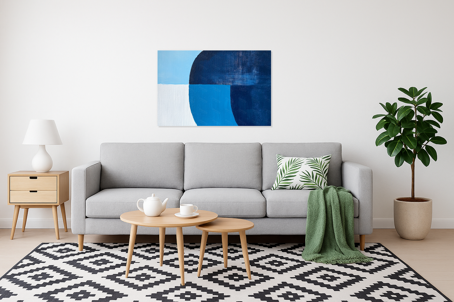 Blauwe Harmonie van Vormen