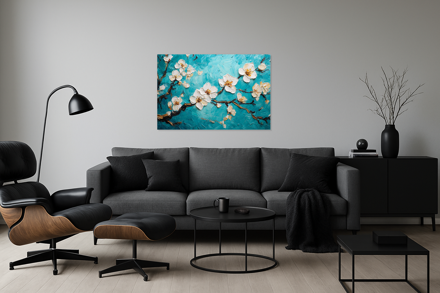 Bloesem tegen turquoise hemel