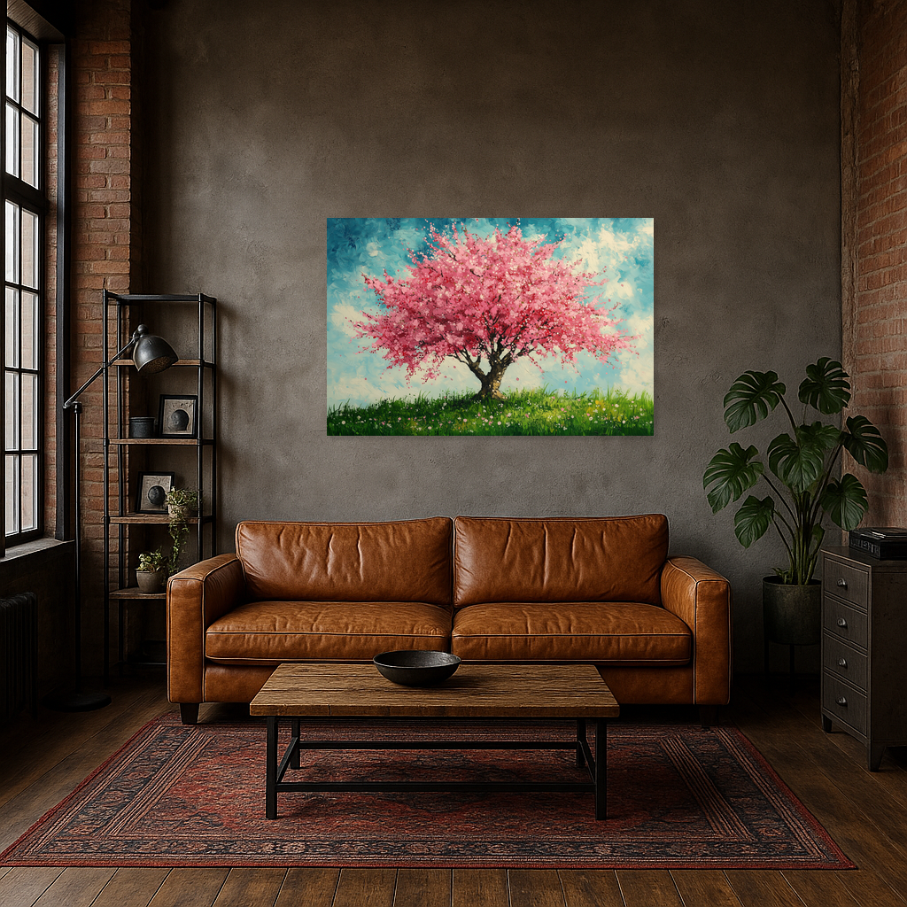 Bloesemboom in de wind