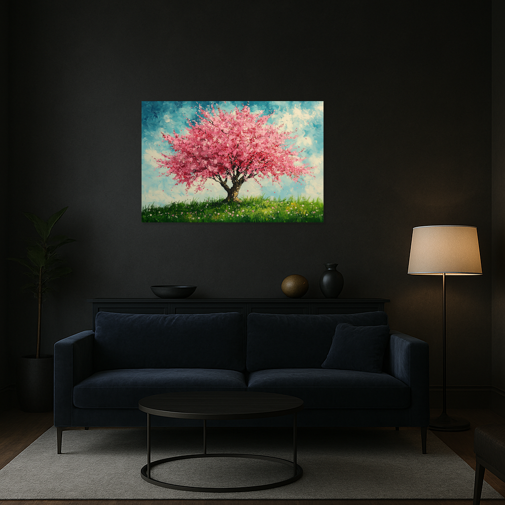 Bloesemboom in de wind