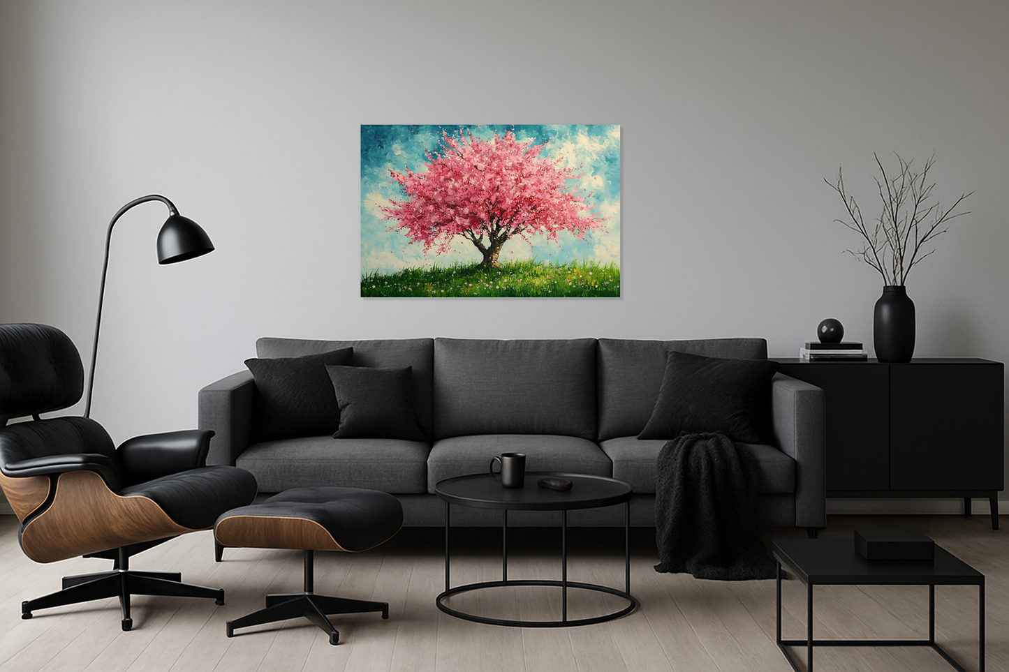 Bloesemboom in de wind