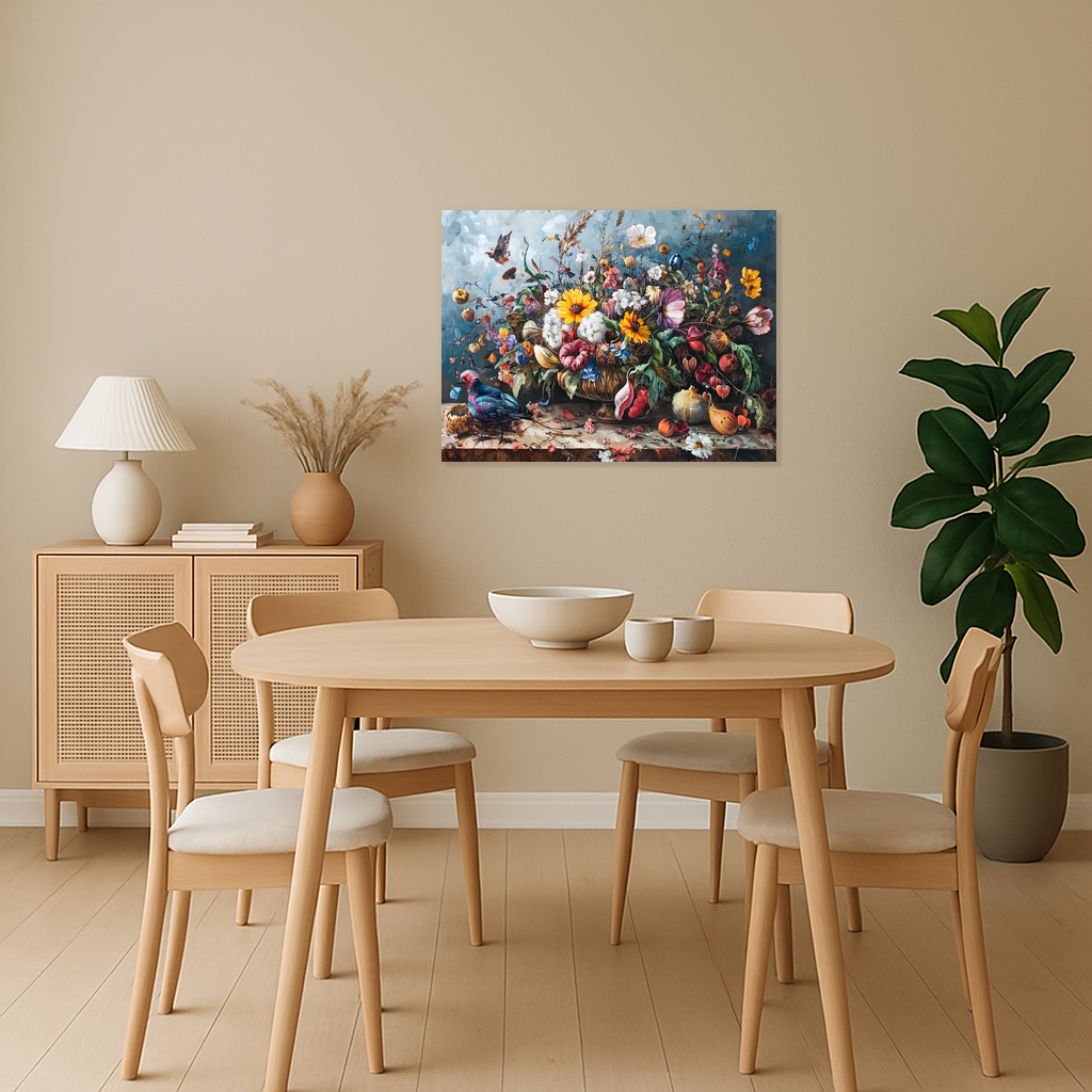 Bloemenpracht met Vliegende Vogels