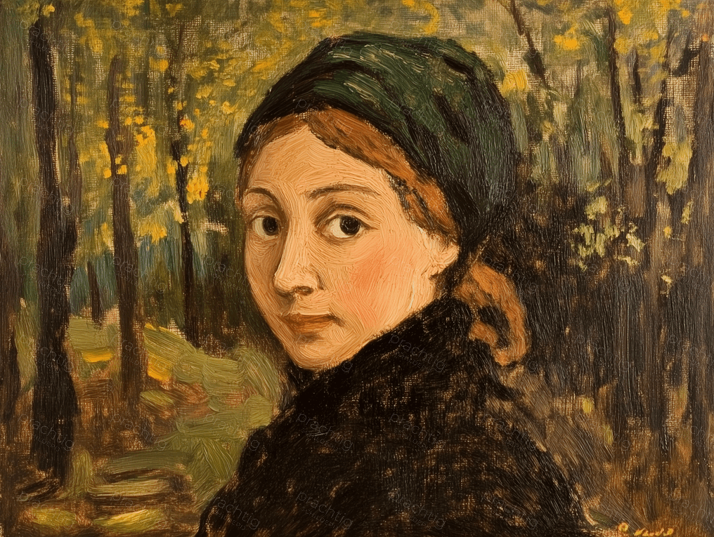 Meisje in herfstbos