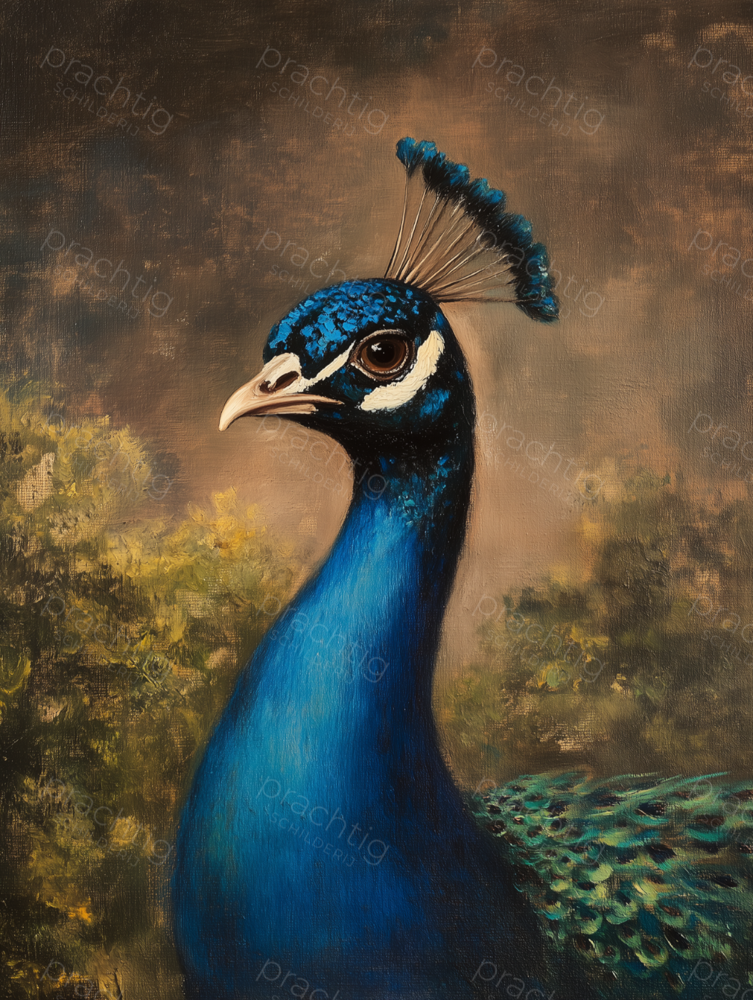 Majestueuze Pauw met Intense Blauwgroene Veren