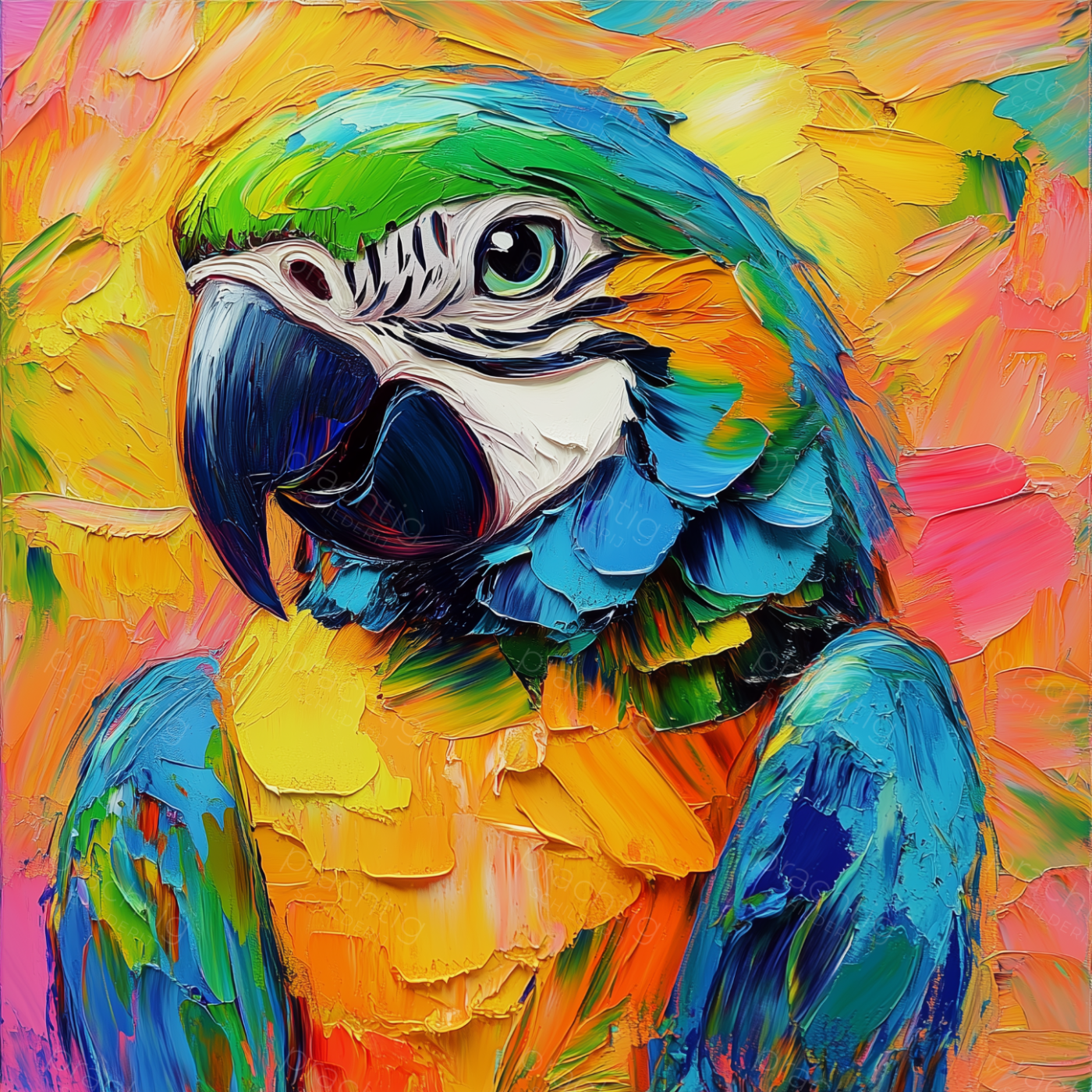 Papegaai in Felle Kleuren