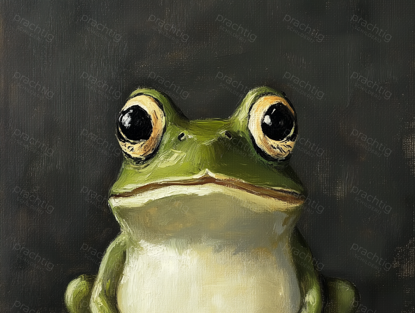 Nieuwsgierige Kikker met Grote Ogen