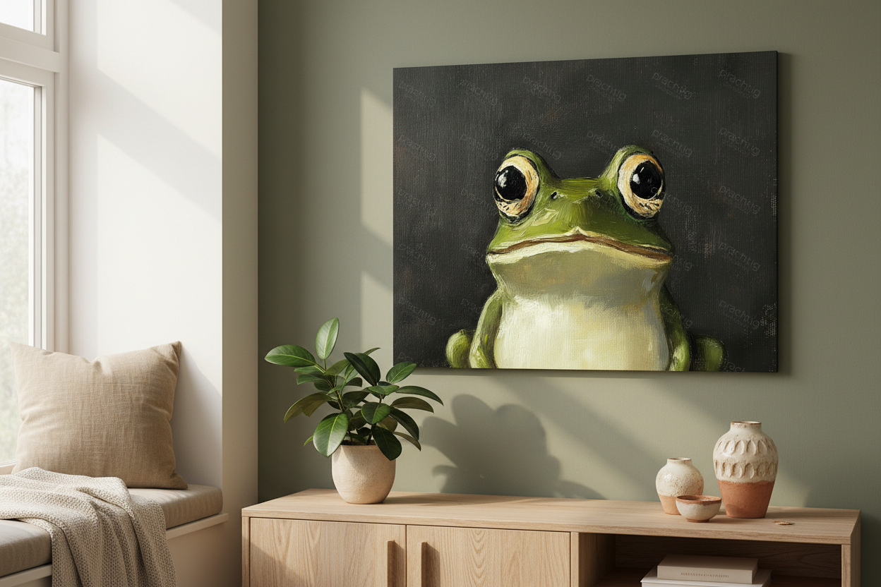 Nieuwsgierige Kikker met Grote Ogen
