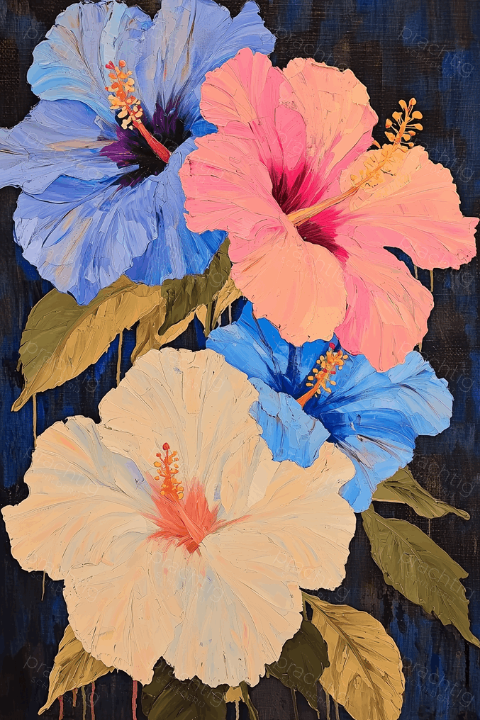 Tropische Hibiscusbloemen in Volle Bloei