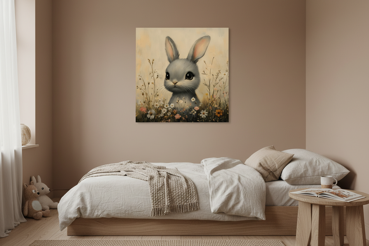 Lief Konijntje in Bloemenveld