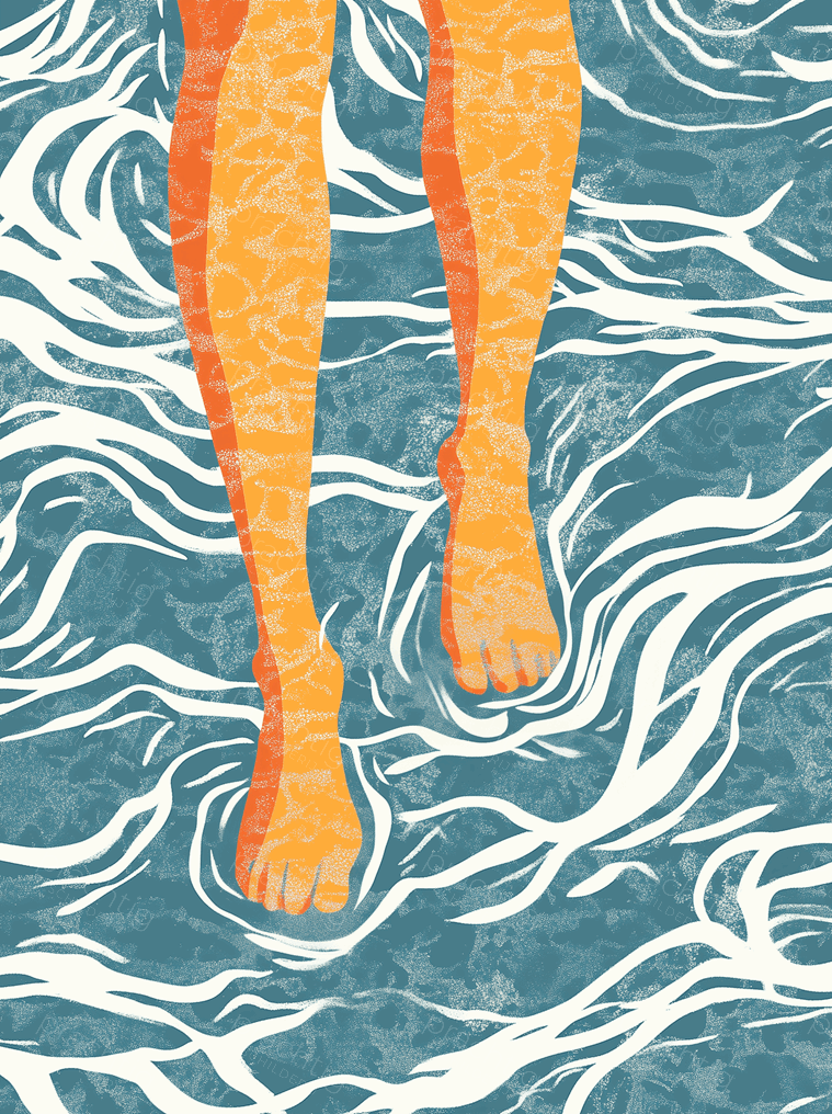 Lopen door golvende lijnen