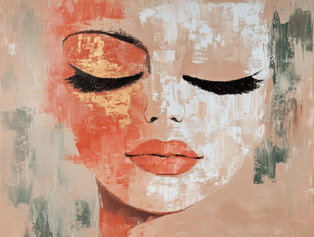 Dromerige Vrouw in Zachte Kleuren