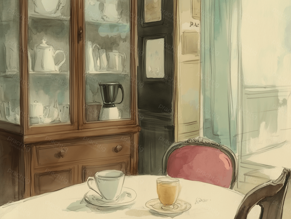 Ontbijt in een stille kamer
